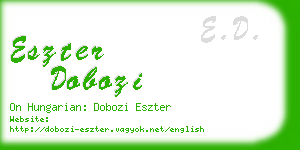 eszter dobozi business card